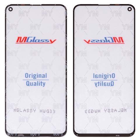 Vidrio de carcasa Musttby puede usarse con Huawei Honor 20, Honor 20 Pro, Nova 5T, con película OCA, negro