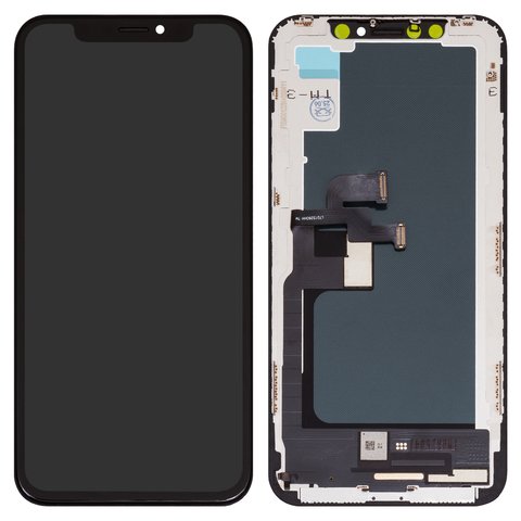 Pantalla LCD puede usarse con iPhone X, negro, con marco, AAA, TFT , ZY, LTPS HD+