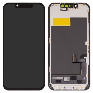 Pantalla LCD puede usarse con iPhone 13 mini, negro, con marco, AAA, TFT , ZY, LTPS HD+