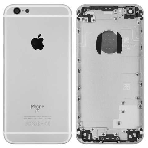 Корпус для Apple iPhone 6S, белый, с держателем SIM карты, с боковыми кнопками