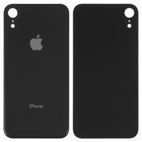 Задняя панель корпуса для iPhone XR, черная, нужно снять стекло камеры, small hole