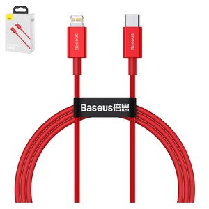 USB кабель Baseus Superior, USB тип C, Lightning, 100 см, 20 Вт, червоний, силіконовий, #CATLYS A09
