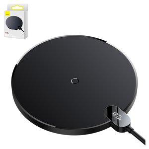 Безпровідний зарядний пристрій Baseus Digital LED Display Gen 2, чорне, USB тип C, 15 Вт, з дисплеєм, #CCED000001