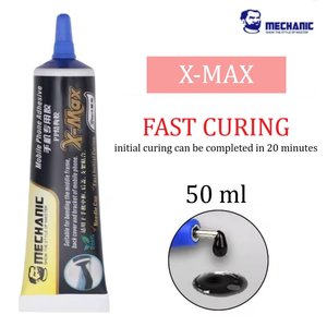 Клей герметик Mechanic X MAX, для приклеивания тачскрина, дисплея, 50 мл, черный