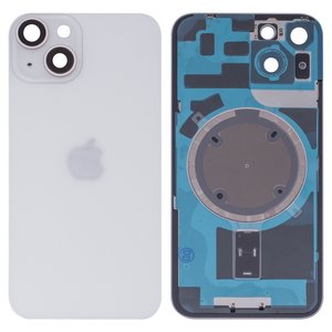 Задня панель корпуса для iPhone 14, біла, із склом камери, Starlight, small hole