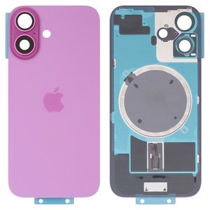 Задняя панель корпуса для iPhone 16, фиолетовая, со стеклом камеры, Original PRC , ultramarine