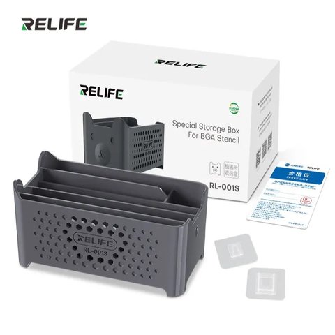 Органайзер RELIFE RL 001S, для BGA трафаретів, пластик, сірий, 130x70x57mm