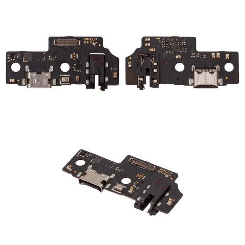 Шлейф для Samsung A055 Galaxy A05, коннектора зарядки, с микрофоном, с компонентами, Original PRC , плата зарядки