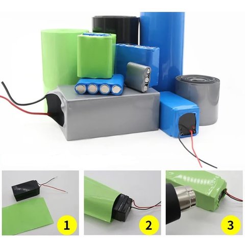 Термозбіжна трубка, 1 м, 55 мм, біла