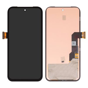 Дисплей для Google Pixel 8a, черный, с рамкой, High Copy, OLED  GKV4X, G6GPR, G8HHN, G576D