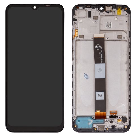 Дисплей для Xiaomi Redmi 9A, Redmi 9AT, Redmi 9C, черный, с рамкой, Box , M2006C3LG, M2006C3LI, M2006C3LC, M2006C3MG, M2006C3MT