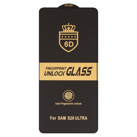 Защитное стекло ESD 6D для Samsung S948 Galaxy S26 Ultra, совместимо с чехлом, Full Glue, Anti Static, без упаковки , черный