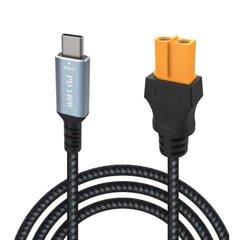 Перехідник, 1 м, XT60 "мама", USB тип C, 140W