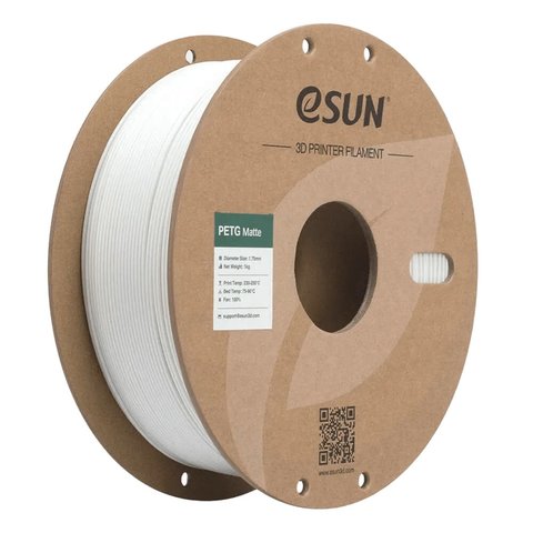 Філамент для 3D принтера eSUN PETG Matte White, 1 кг